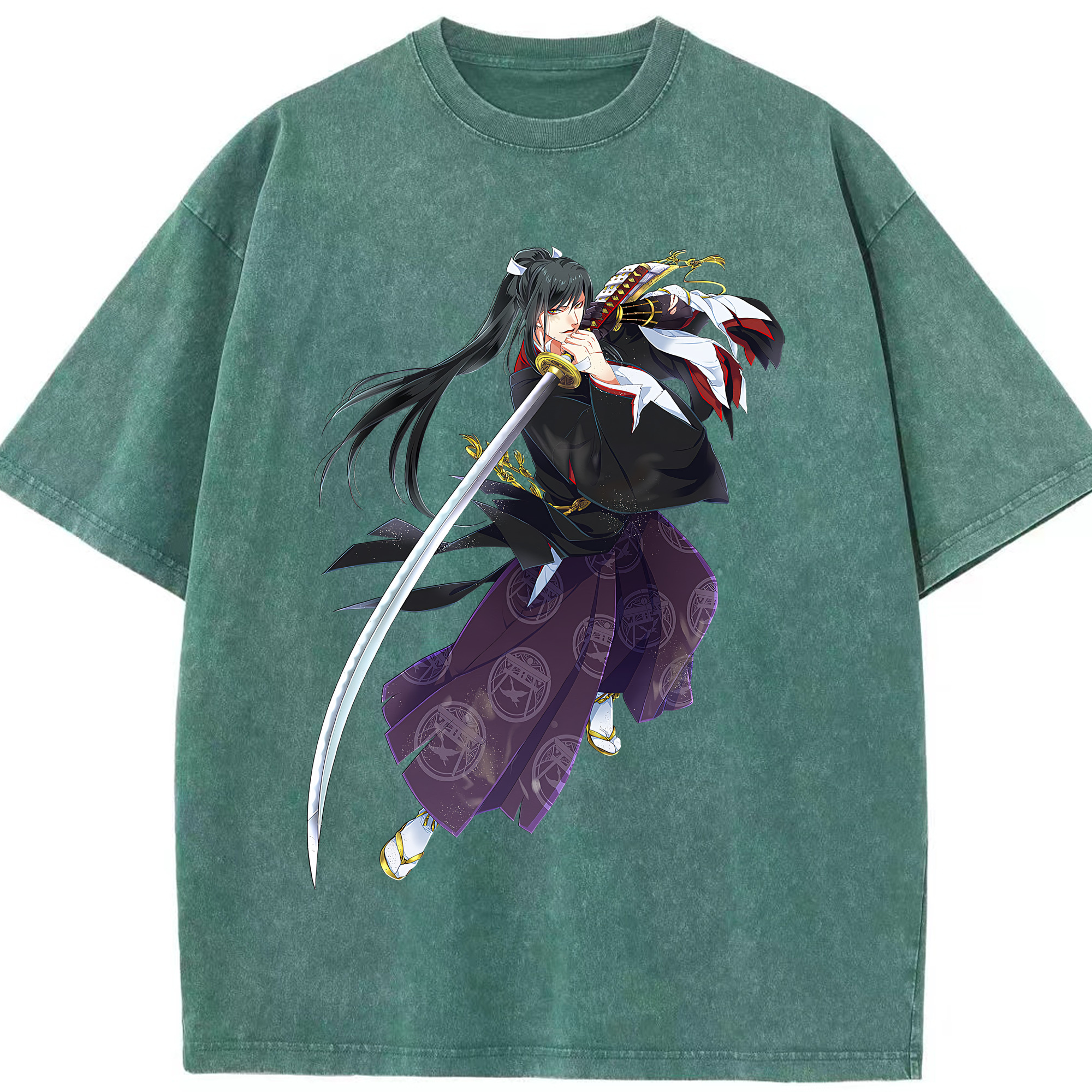 （画像用） 刀剣乱舞 Touken Ranbu 綿100% ヴィンテージ風 半袖Tシャツ（フロントプリント）